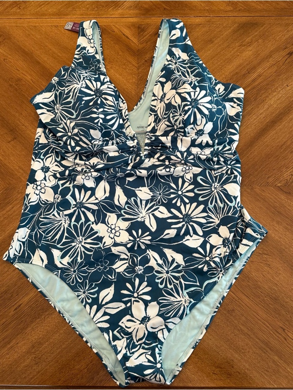 Adore Me One Piece Andria Contour Floral Daisy Swimsuit, Plus Size 4X or 28 New